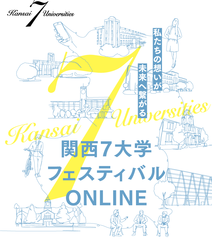 私たちの想いが未来へ繋がる 関西7大学フェスティバル ONLINE Kansai7Universities 対象:高校生、受験生、保護者