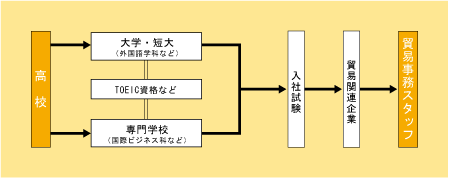 貿易事務スタッフになる