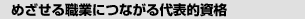 めざせる職業につながる代表的資格