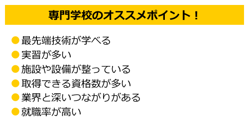 専門学校ってどんな学校